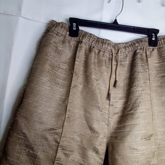 Boohoo Man Shorts Men 2XL Drawstring Elastic Pockets Textured Gold - Picture 9 of 16